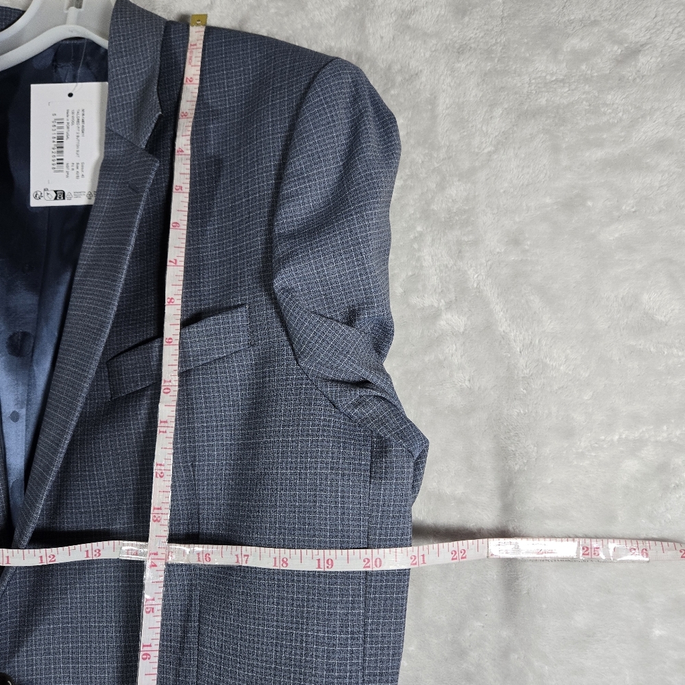 Paul Smith Designer Men’s Suit Soho Fit Blue 42R Jacket 36 Waist Unhemmed Plaid - Picture 8 of 16